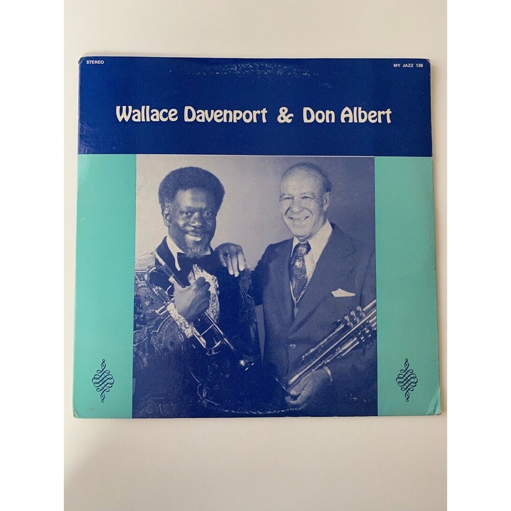 Wallace Davenport & Don Albert Autographed 1974 LP My Jazz 138 Vinyl VG+